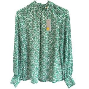 NWT Boden Long Sleeve Puff Sleeve Blouse
Green Medallion Size 6